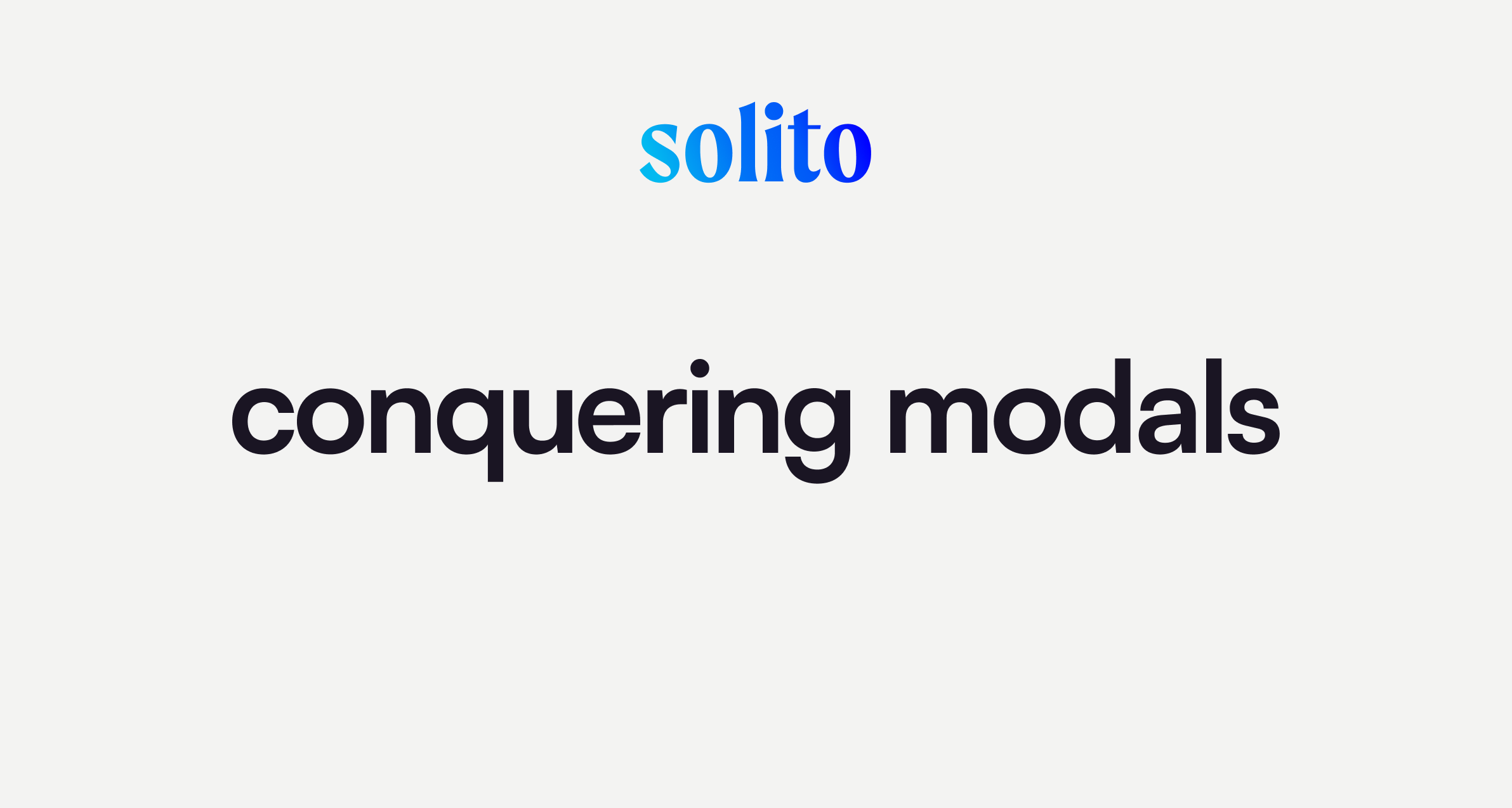Conquering Modals in React Native | Solito